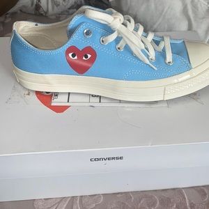 converse comme des garcons blue